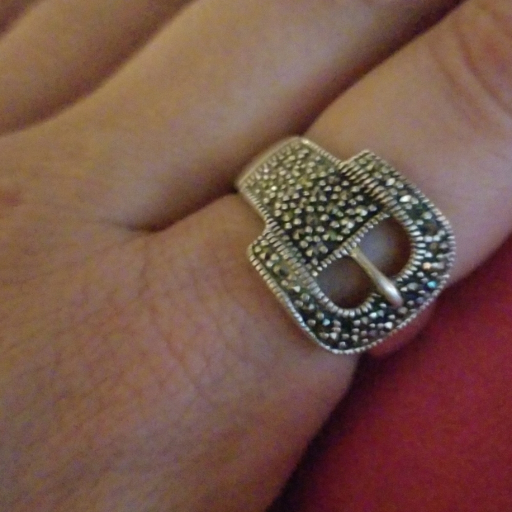 Sterling Rhinestone Ring - image 2